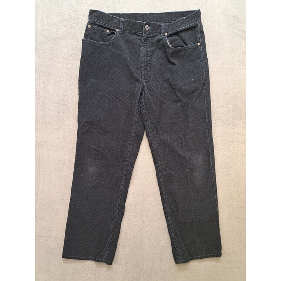 Vintage LL Bean Corduroy Pants Mens 38x32 Blue Outdoor Hiking Camp Relaxed Fit - Picture 1 of 10